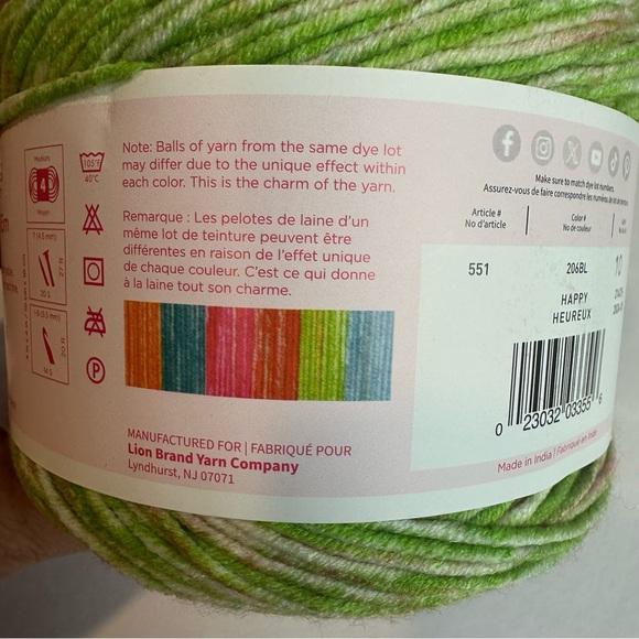 Lion Brand Mandala Ombre’ - HAPPY color-way. 1 ball 🔥 - Picture 7 of 7